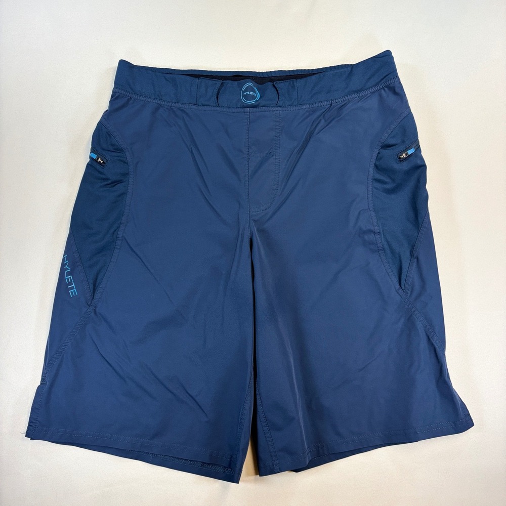 Hylete Training Shorts Men 32 Navy Blue 11", Drawstring Athletic Gym CrossFit